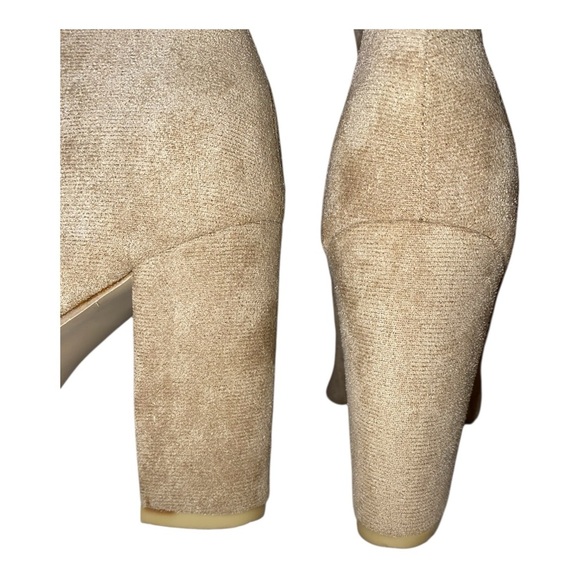 NWOT Tall Knee-Hi Women’s Faux Suede Dress Boots 4” Heel Taupe SZ 8-1/2” (EU39) - Picture 5 of 9